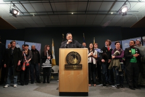 ADP Students from The College at Brockport  Rev. Jesse Jackson stressed the power of the student vote and the importance of student voter rights during a speech at Reeve Memorial Union March 28, the first stop on a tour of UW System campuses--University of Wisconsin - Oshkosh